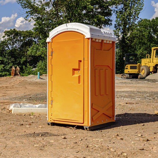 can i customize the exterior of the portable toilets with my event logo or branding in Grant